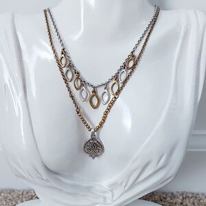 Costume Necklace Set – Silver & Gold Tone